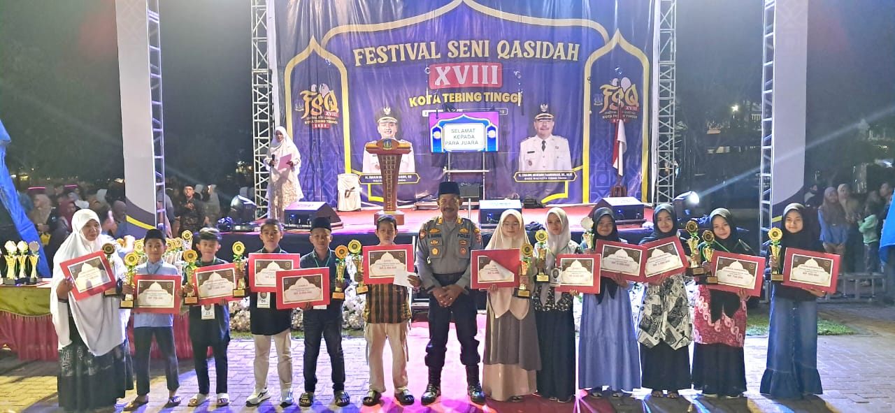 Polres Tebing Tinggi Amankan Penutupan Festival Seni Qasidah XVIII Tahun 2025