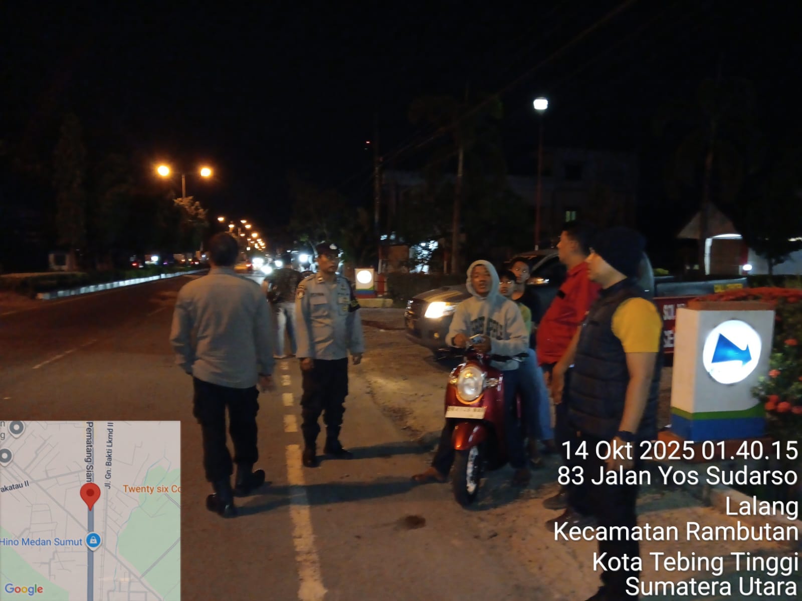 Polres Tebing Tinggi Tindaklanjuti Laporan Warga, Bubarkan Kelompok Anak Muda yang Berkumpul Dini Hari