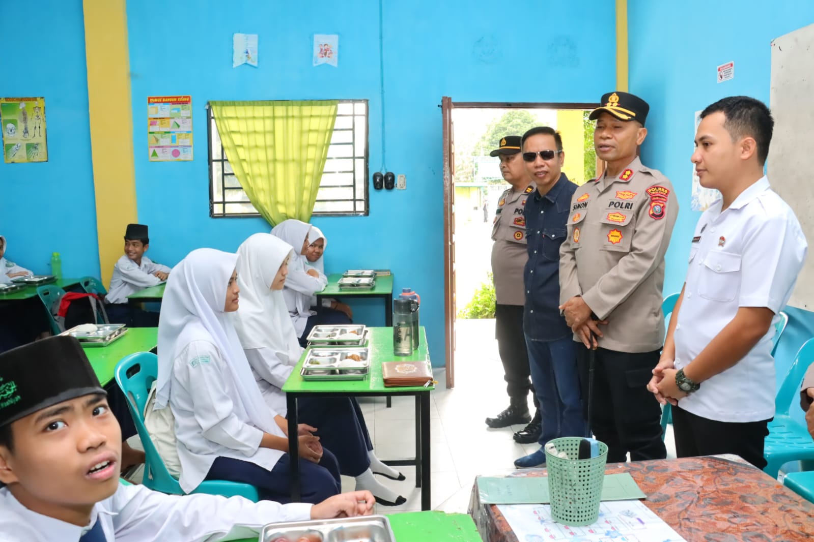 Kapolres Tebing Tinggi Launching Program Makan Bergizi Gratis di MTs Swasta Al-Wasliyah