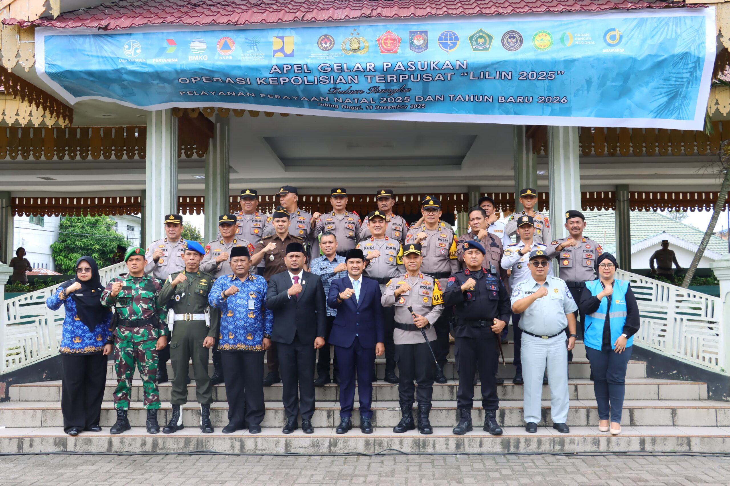 Polres Tebing Tinggi Laksanakan Gelar Pasukan Ops Lilin Toba 2025, Siap Amankan Natal dan Tahun Baru 2026