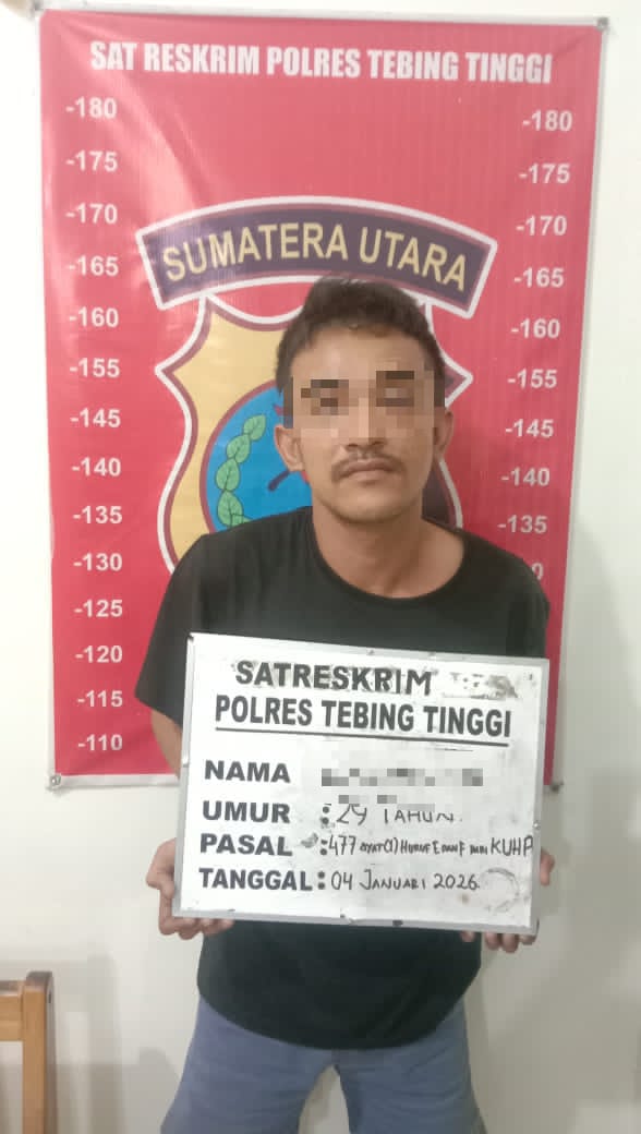 Sat Reskrim Polres Tebing Tinggi Tangkap Pelaku Pencurian di Rumah Makan