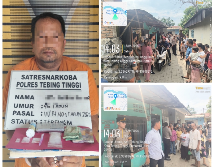 Pengaduan di Media Sosial Berujung Penangkapan, Sat Resnarkoba Polres Tebing Tinggi Amankan Pemilik Sabu