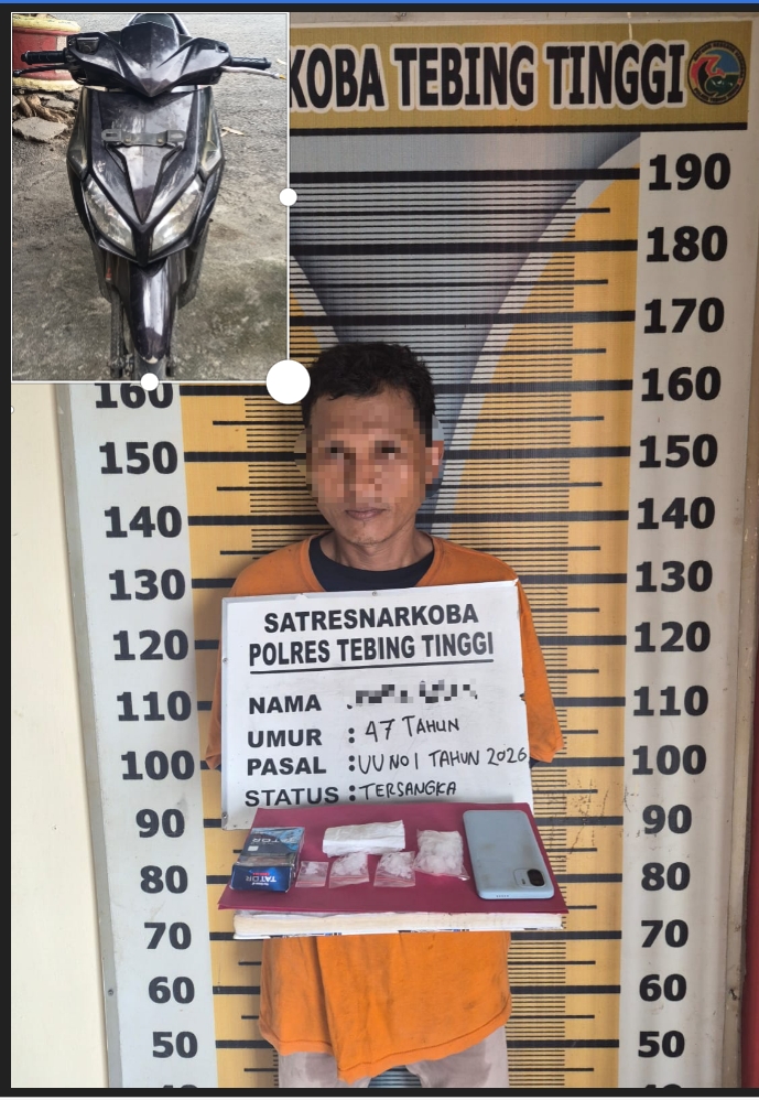 Digerebek Saat Hendak Bertransaksi, Sat Resnarkoba Polres Tebing Tinggi Sita 31,49 Gram Sabu