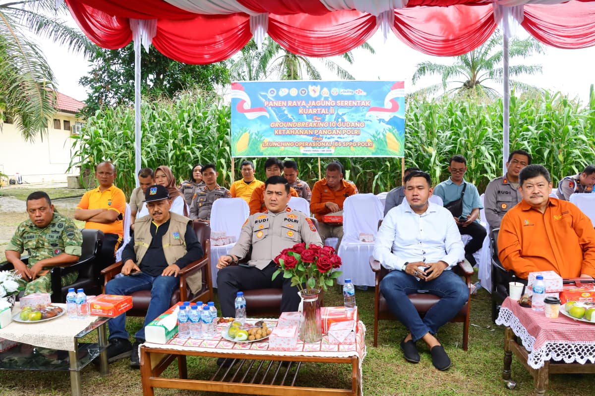 ​Wakapolres Tebing Tinggi Ikuti Panen Raya Jagung dan Ground Breaking Gudang Pangan Polri