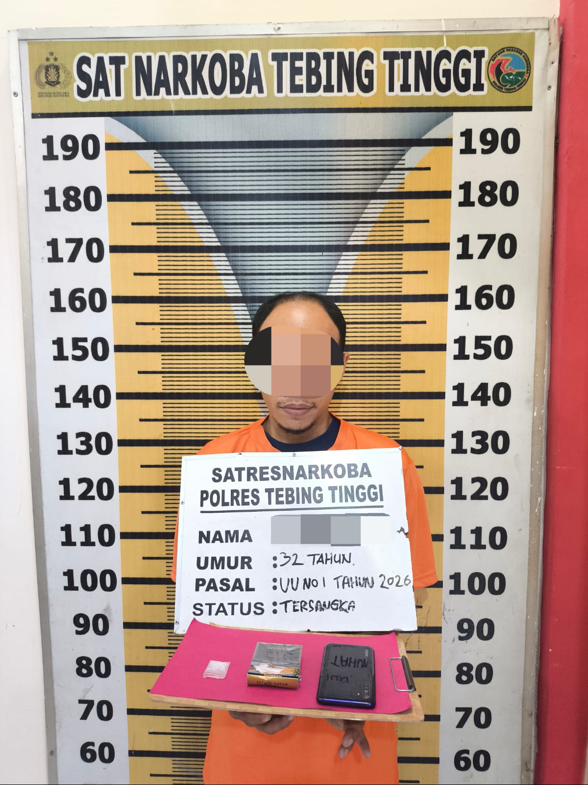 ​Miliki Sabu, Sat Resnarkoba Polres Tebing Tinggi Amankan Residivis di Perumnas Bagelen