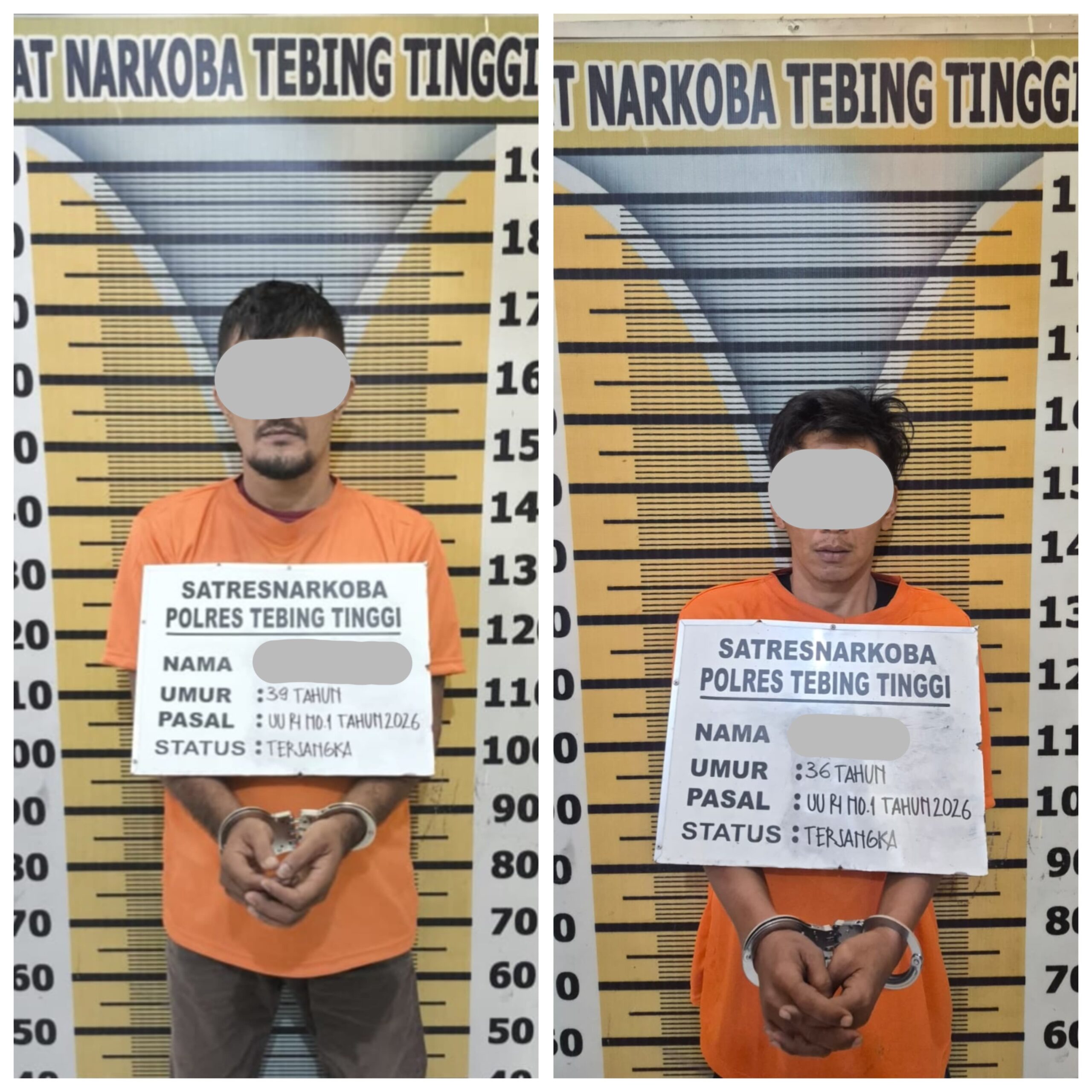Sempat Kabur Saat Digerebek, Sat Resnarkoba Polres Tebing Tinggi Amankan Dua Pria dan 4,07 Gram Sabu