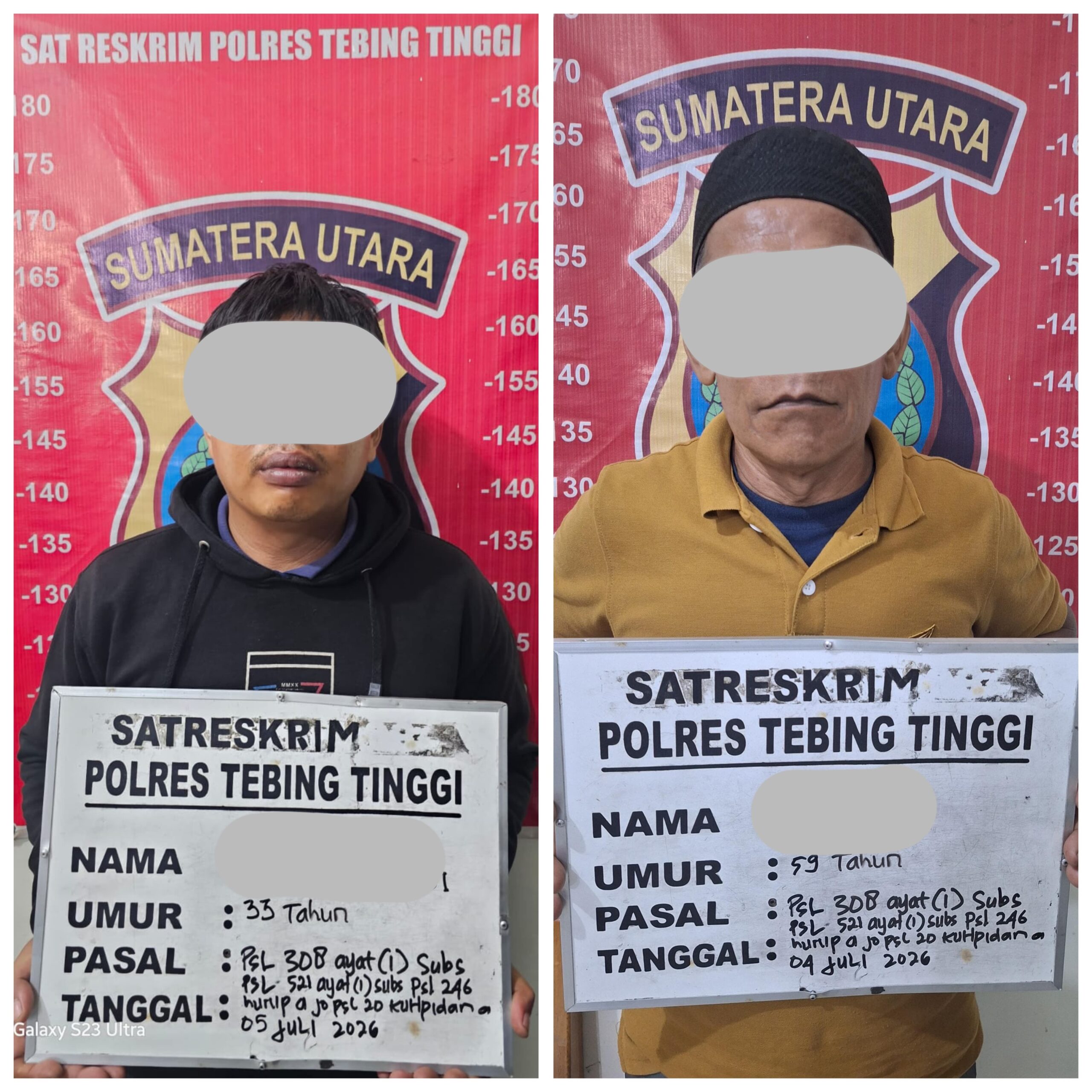 Jatanras Elang Sakti Polres Tebing Tinggi Tangkap Dua Tersangka Pembakaran dan Perusakan di PT Bridgestone